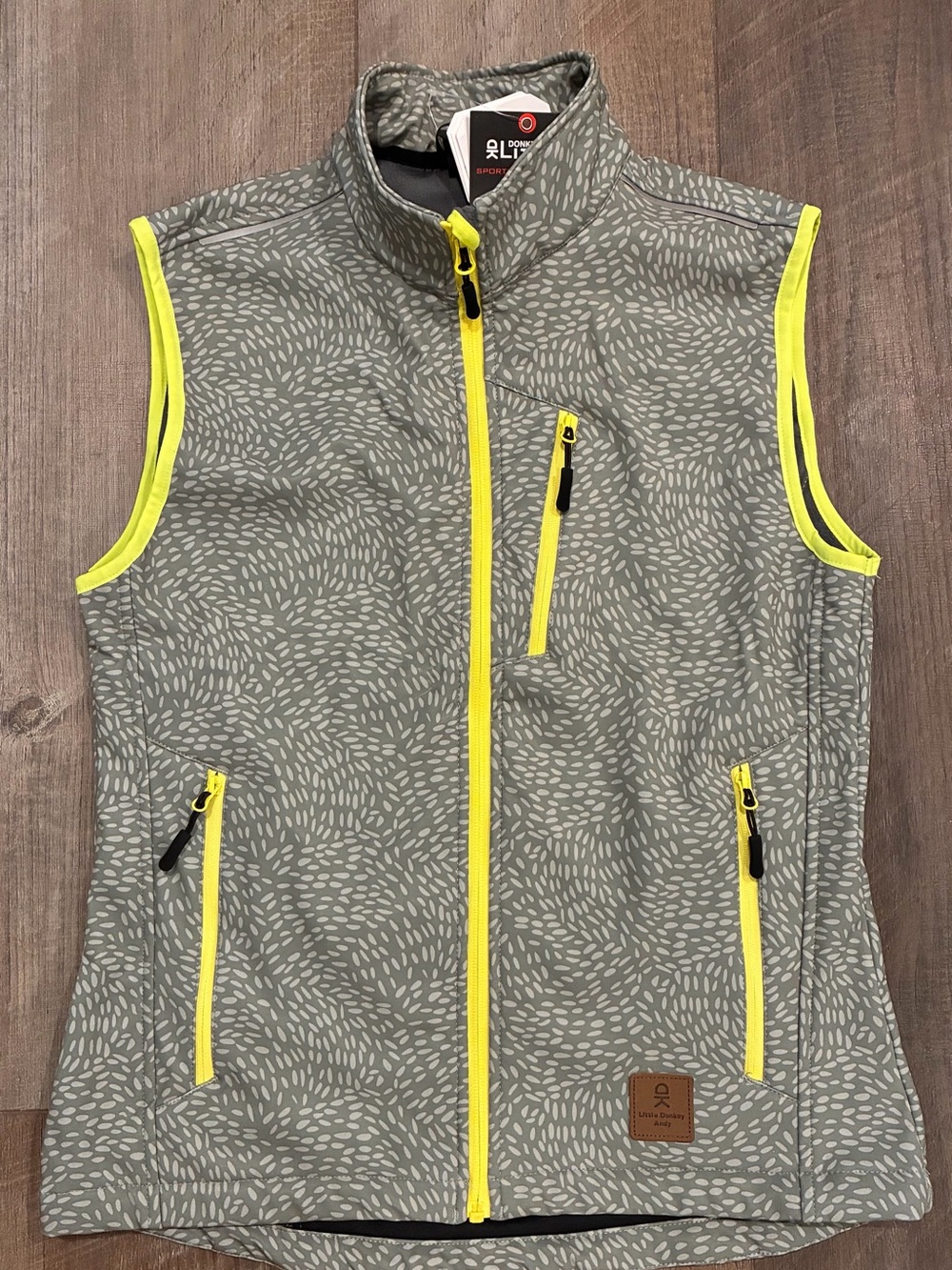 Little Donkey Andy Women’s Softshell Vest S Gray Windproof Water Resistant NWT